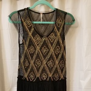 Free People Top boho sheer Tunic